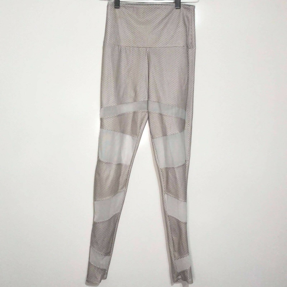 Onzie Mesh Inset Skinny Leggings Geo High Rise